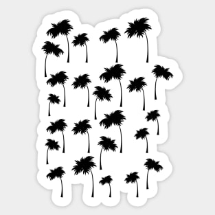 Black Palm Trees, Pattern Sticker